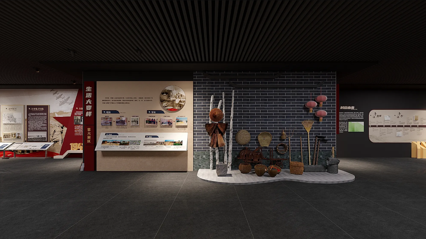廣東振興鄉村展館設計、廣東振興鄉村村史館設計、廣東振興鄉村文化館、廣東民俗文化館設計（三）